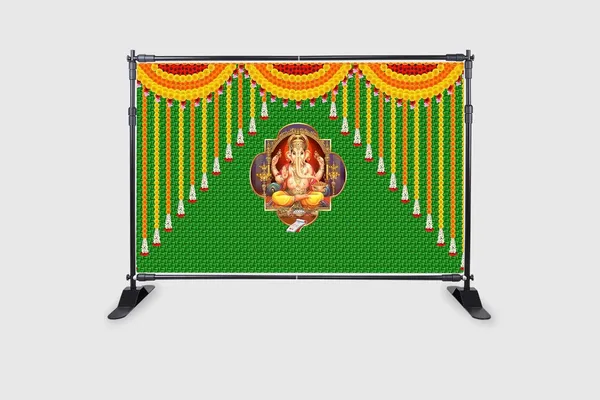 Multicolour_Polyester_Marigold_Flower_Weaved_Coconut_Leaf_Kobbariaaku_Backdrop_Cloth_For_Festival_/_Pooja_|_5*8