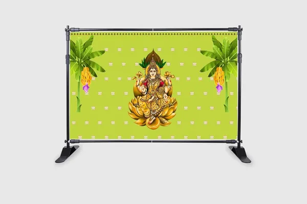 Golden_Polyester_Varamahalakshmi_Backdrop_Lakshmi_Devi_Cloth_For_Festival_/_Pooja_|_5*8