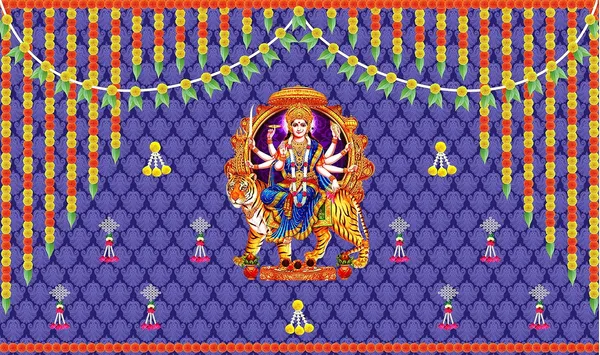 Multicolour_Polyester_Navrathri_Gollu_Dandiya_Dussehra_Navratri_Durga_Backdrop_Cloth_For_Festival_/_Pooja_|_5*8