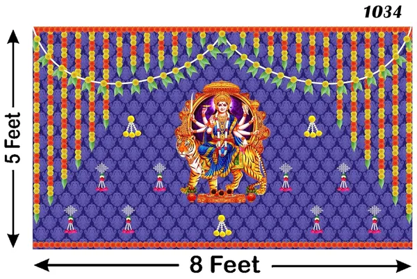 Multicolour_Polyester_Navrathri_Gollu_Dandiya_Dussehra_Navratri_Durga_Backdrop_Cloth_For_Festival_/_Pooja_|_5*8