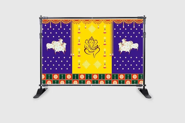 Multicolour_Polyester_Two_Cow_Ganesh_Backdrop_Cloth_For_Festival_/_Pooja_|_5*8
