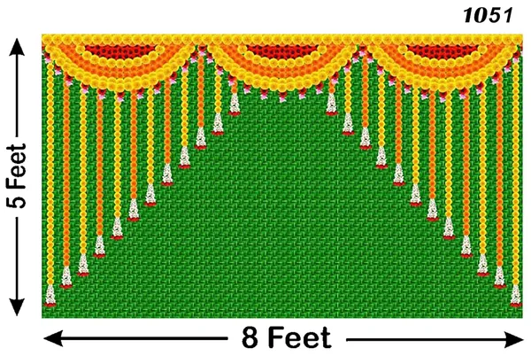 Multicolour_Polyester_Hanging_Marigold_Flower_Weaved_Coconut_Leaf_Backdrop_Cloth_For_Festival_/_Pooja_|_5*8