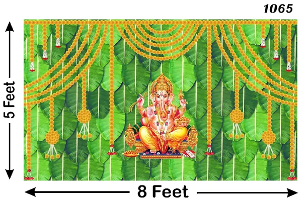 Multicolour_Polyester_Banana_Leaf_Pichwai_Marigold_Flower_Toran_Backdrop_Cloth_For_Festival_/_Pooja_|_5*8
