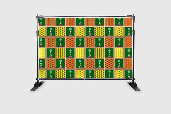 Green_Polyester_Mate_Hanging_Flower_Backdrop_Cloth_For_Festival_/_Pooja_|_5*8