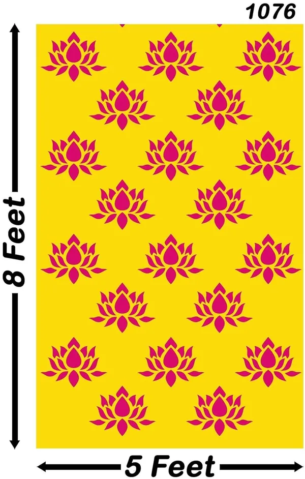 Yellow_Polyester_Lotus_Backdrop_Cloth_For_Festival_/_Pooja_|_8*5