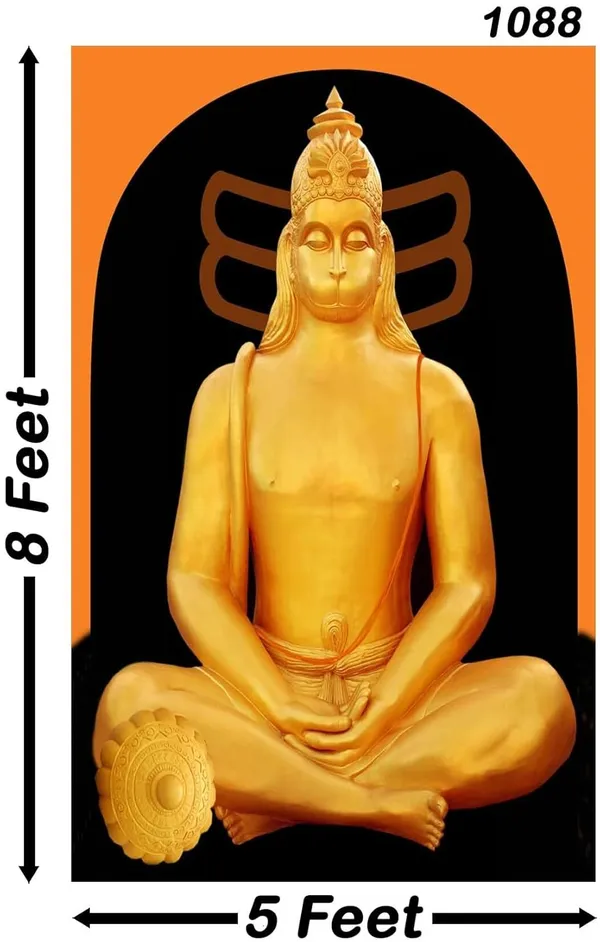 Multicolour_Polyester_Lord_Hanumanji_Backdrop_Cloth_For_Festival_/_Pooja_|_8*5