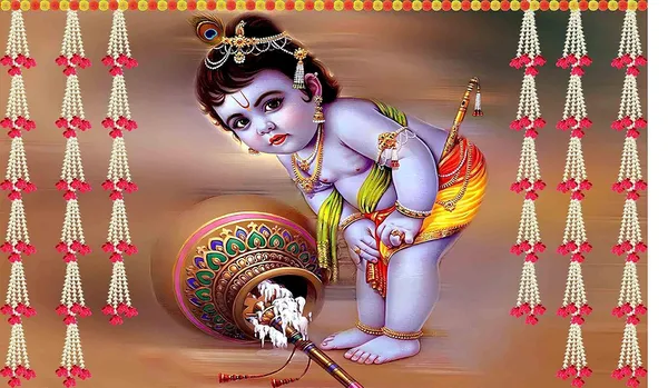 Multicolour_Polyester_Shree_Bal_Krishnaji_Backdrop_Cloth_For_Festival_/_Pooja_|_5*8