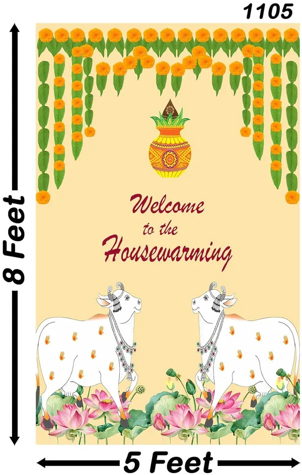 Multicolour_Polyester_Welcome_The_Housewarming_Word_Garland_Marigold_Backdrop_Cloth_For_Festival_/_Pooja_|_8*5