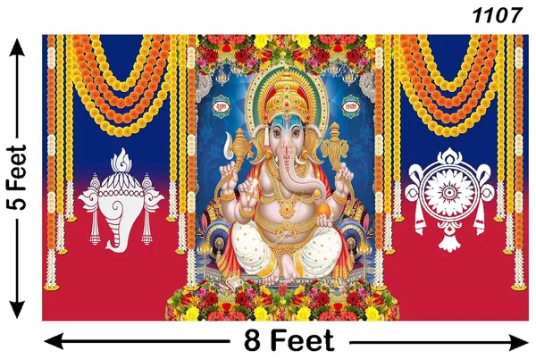 Multicolour_Polyester_Thirunaamam_Shanku_Chakra_Namam_Lord_Ganeshji_Backdrop_Cloth_For_Festival_/_Pooja_|_5*8