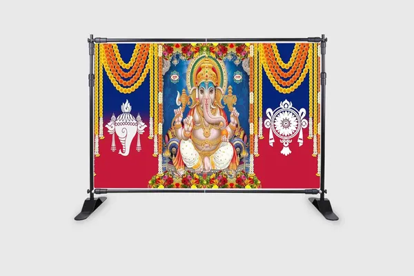 Multicolour_Polyester_Thirunaamam_Shanku_Chakra_Namam_Lord_Ganeshji_Backdrop_Cloth_For_Festival_/_Pooja_|_5*8