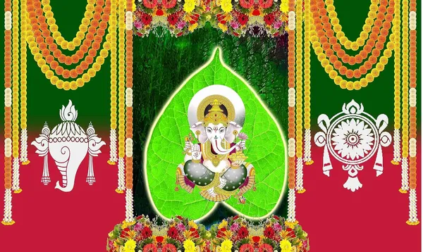 Multicolour_Polyester_Thirunaamam_Shanku_Chakra_Namam_Ganeshji_Events_Backdrop_Cloth_For_Festival_/_Pooja_|_5*8