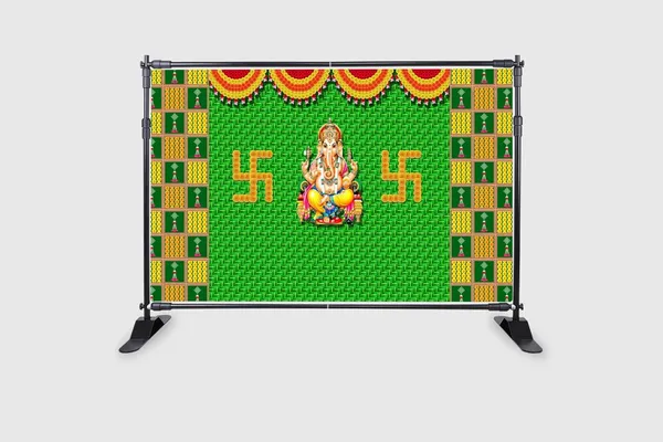 Multicolour_Polyester_Hanging_Flower_Weaved_Coconut_Leaf_Kobbariaaku_Backdrop_Cloth_For_Festival_/_Pooja_|_5*8