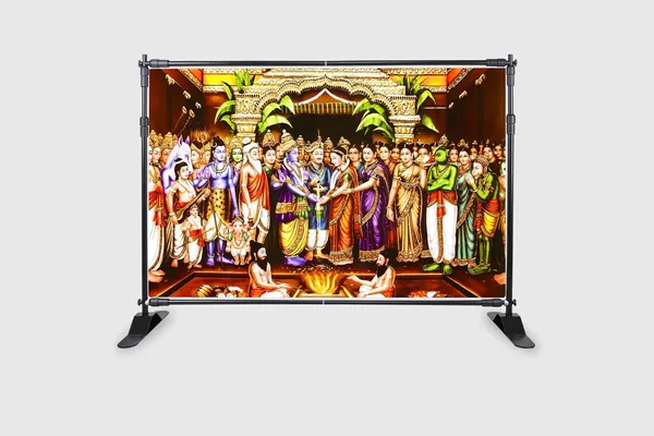 Multicolour_Polyester_Lord_Venkateshwara_Wedding_Srinivasa_Kalyanam_Backdrop_Cloth_For_Festival_/_Pooja_|_5*8