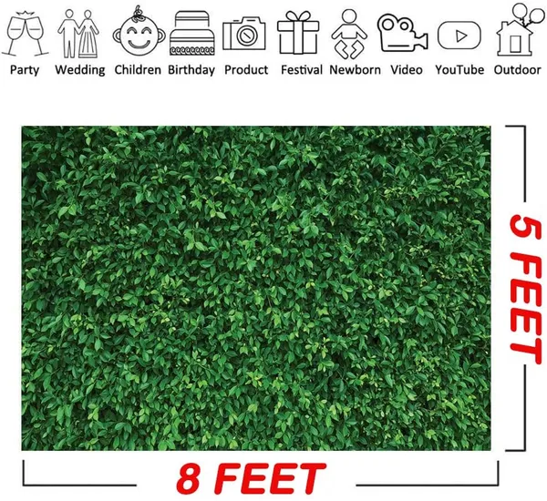 Green_Polyester_Leave_Photography_Backdrops_Nature_Backdrop_Cloth_For_Festival_/_Pooja_|_5*8