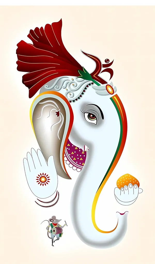 Multicolour_Polyester_Ganeshji_Backdrop_Cloth_For_Festival_/_Pooja_|_8*5
