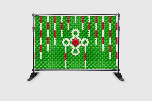 Multicolour_Polyester_Weaved_Coconut_Leaf_Hanging_Flower_Backdrop_Cloth_For_Festival_/_Pooja_|_5*8
