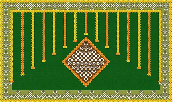 Multicolour_Polyester_Hanging_Flower_Kollam_Muggu_All_Events_Backdrop_Cloth_For_Festival_/_Pooja_|_5*8