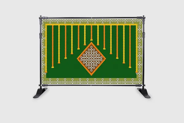 Multicolour_Polyester_Hanging_Flower_Kollam_Muggu_All_Events_Backdrop_Cloth_For_Festival_/_Pooja_|_5*8