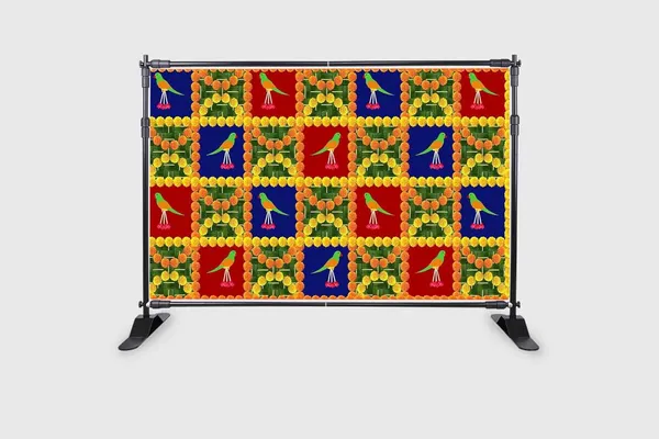Multicolour_Polyester_Marigold_Flower_Weaved_Coconut_Leaf_Parrot_Backdrop_Cloth_For_Festival_/_Pooja_|_5*8