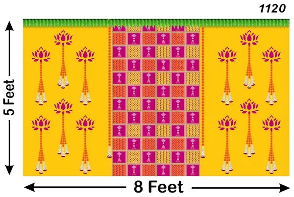 Multicolour_Polyester_Hanging_Flower_Lotus_All_Events_Backdrop_Cloth_For_Festival_/_Pooja_|_5*8