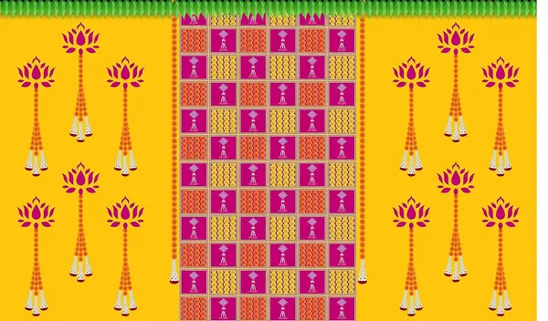 Multicolour_Polyester_Hanging_Flower_Lotus_All_Events_Backdrop_Cloth_For_Festival_/_Pooja_|_5*8