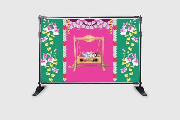 Multicolour_Polyester_Little_Krishna_Cradle_Backdrop_Especially_Cloth_For_Festival_/_Pooja_|_5*8