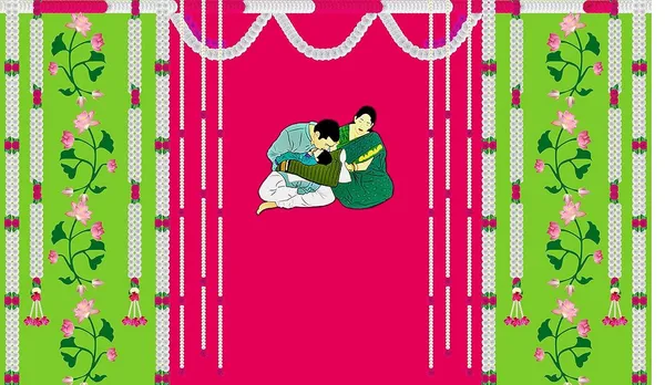 Green_&_Pink_Polyester_Flower_Backdrop_Baby_Shower_Cloth_For_Festival_/_Pooja_|_5*8