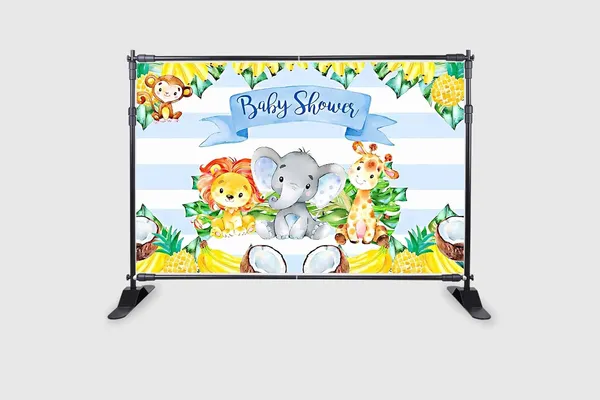 Multicolour_Polyester_Jungle_Safari_Animals_Baby_Shower_Backdrop_Cloth_For_Festival_/_Pooja_|_5*8