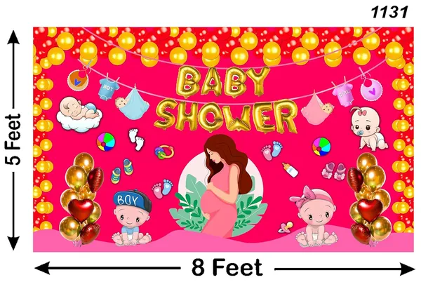 Multicolour_Polyester_Baby_Shower_Backdrop_Party_Cloth_For_Festival_/_Pooja_|_5*8