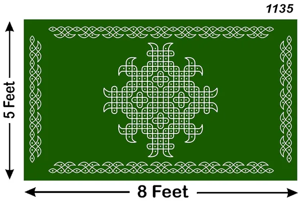 Green_&_White_Polyester_Colour_Dot_Kollam_Rangoli_Backdrop_Cloth_For_Festival_/_Pooja_|_5*8