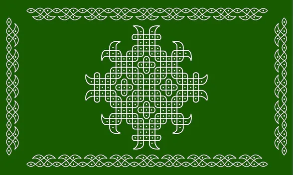Green_&_White_Polyester_Colour_Dot_Kollam_Rangoli_Backdrop_Cloth_For_Festival_/_Pooja_|_5*8