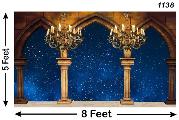 Multicolour_Polyester_Medieval_Palace_Pillar_Backdrop_Princess_Bell_Cloth_For_Festival_/_Pooja_|_5*8
