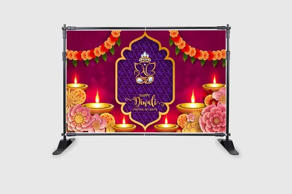 Multicolour_Polyester_Happy_Diwali_Lights_Ganeshji_Backdrop_5Feet_Cloth_For_Festival_/_Pooja_|_5*8