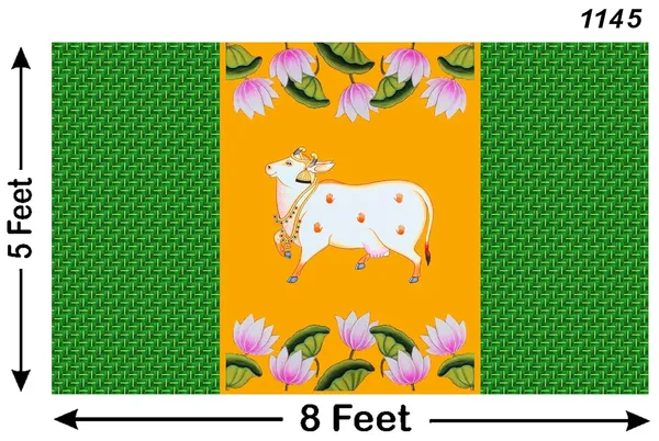 Multicolour_Polyester_Weaved_Coconut_Leaf_Cow_Backdrop_Cloth_For_Festival_/_Pooja_|_5*8