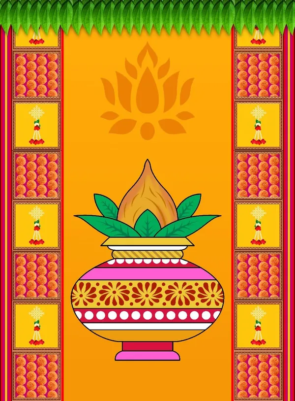 Multicolour_Polyester_Marigold_Flower_Kalash_Backdrop_Cloth_For_Festival_/_Pooja_|_8*5