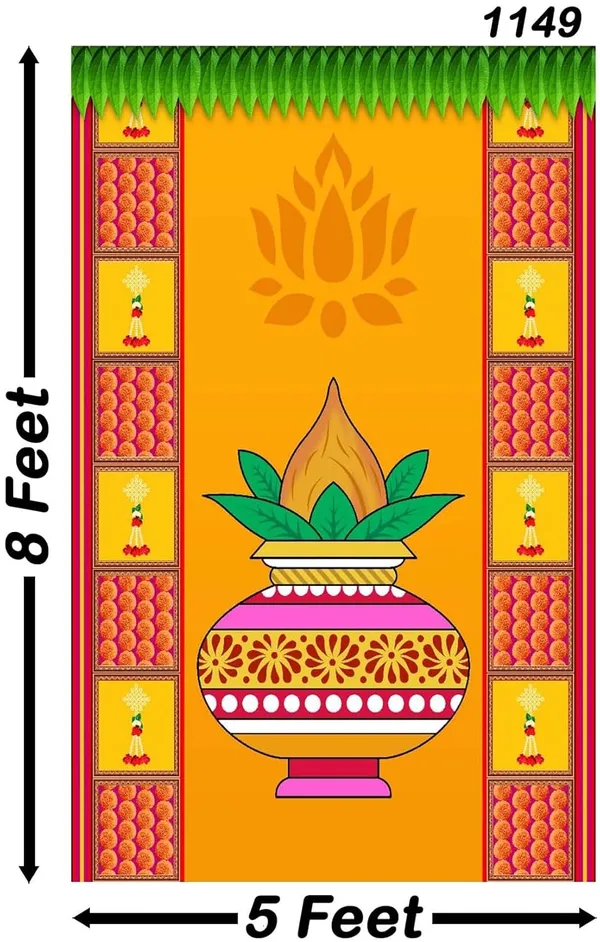 Multicolour_Polyester_Marigold_Flower_Kalash_Backdrop_Cloth_For_Festival_/_Pooja_|_8*5