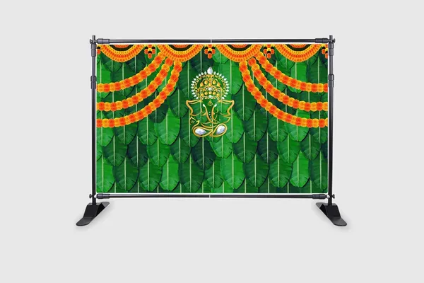 Multicolour_Polyester_Marigold_Flower_Banana_Leaf_Ganeshji_Backdrop_Cloth_For_Festival_/_Pooja_|_5*8