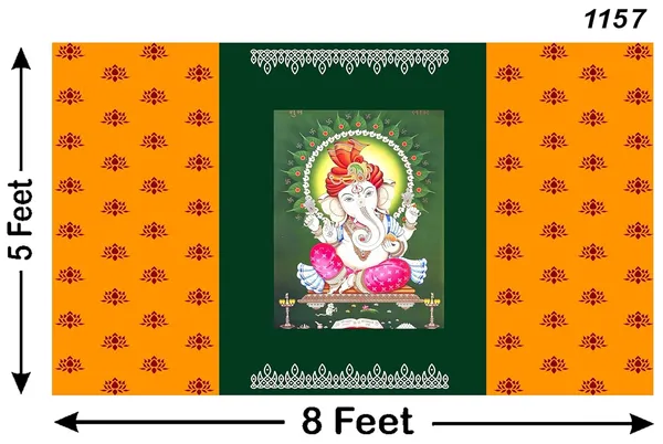Multicolour_Polyester_Lotus_Flower_Ganeshji_Backdrop_Cloth_For_Festival_/_Pooja_|_5*8