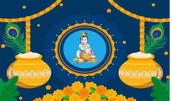 Multicolour_Polyester_Bal_Krishna_Matuki_Backdrop_Especially_Cloth_For_Festival_/_Pooja_|_5*8