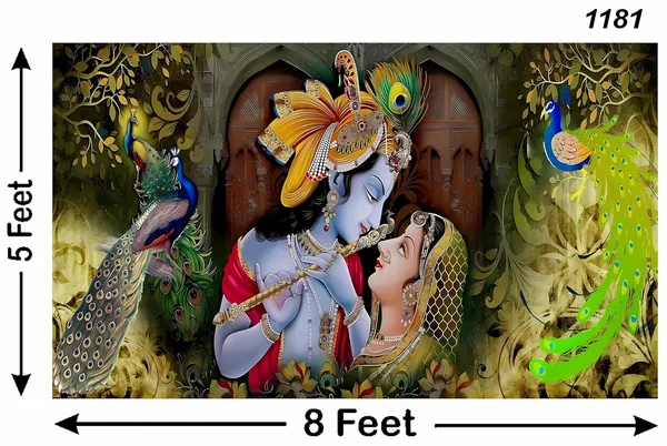 Multicolour_Polyester_Radha_Krishna_Backdrop_Cloth_For_Festival_/_Pooja_|_5*8