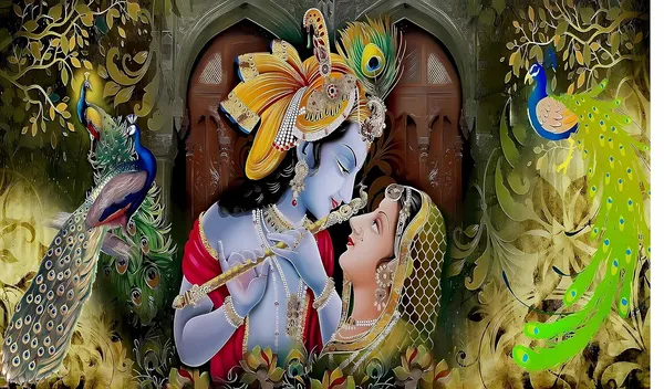Multicolour_Polyester_Radha_Krishna_Backdrop_Cloth_For_Festival_/_Pooja_|_5*8