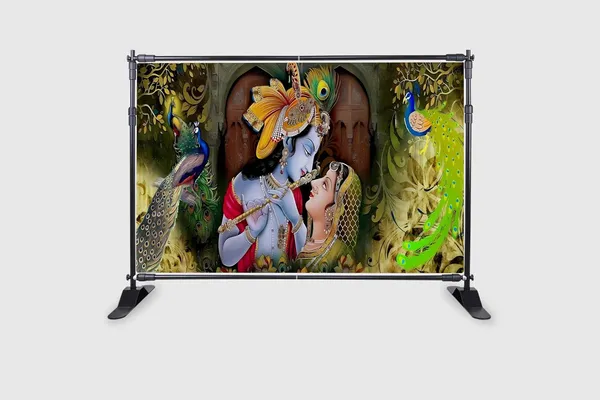 Multicolour_Polyester_Radha_Krishna_Backdrop_Cloth_For_Festival_/_Pooja_|_5*8