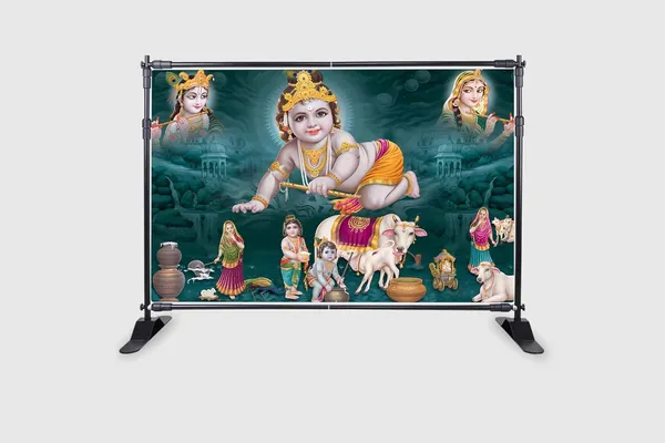 Multicolour_Polyester_Bal_Krishna_Matuki_Cows_Backdrop_Especially_Cloth_For_Festival_/_Pooja_|_5*8