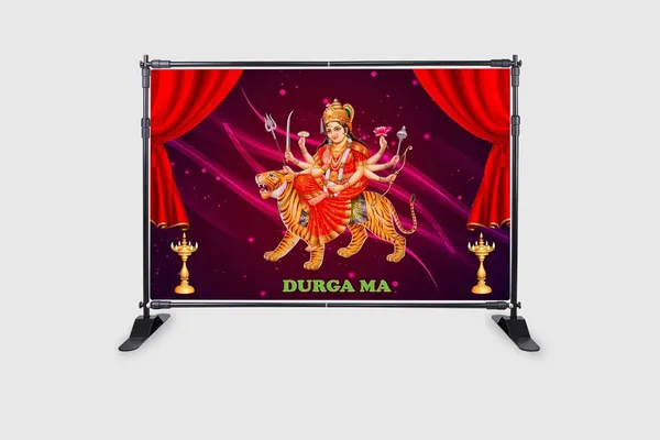 Multicolour_Polyester_Goddess_Durga_Mata_Backdrop_5Feet_8Feet_Cloth_For_Festival_/_Pooja_|_5*8