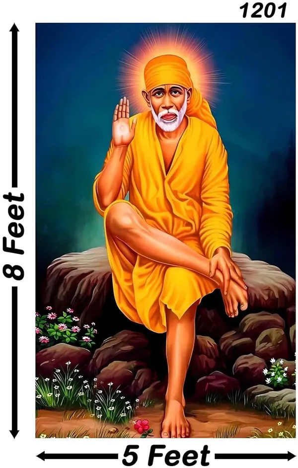 Multicolour_Polyester_Shree_Shirdi_Sai_Baba_Nath_Backdrop_Cloth_For_Festival_/_Pooja_|_8*5