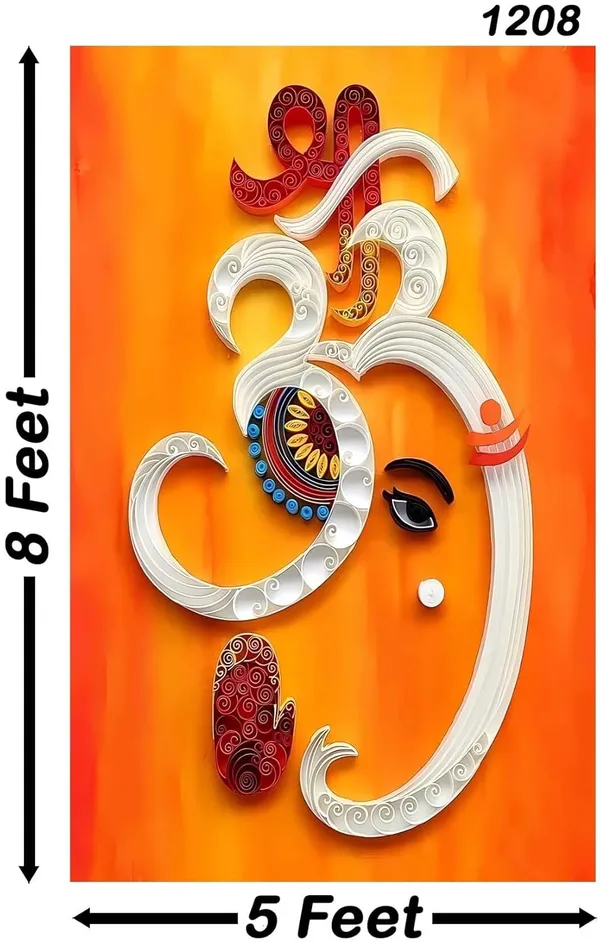 Multicolour_Polyester_Lord_Ganeshji_Backdrop_Cloth_For_Festival_/_Pooja_|_8*5