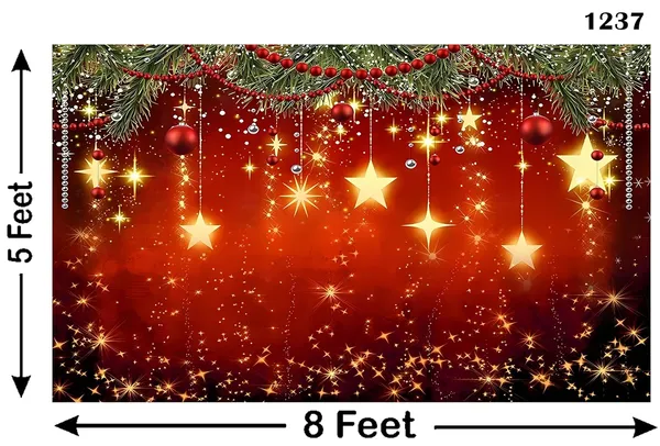 Red_Polyester_Christmas_Backdrops_Ball_Theme_Shining_Backdrop_Cloth_For_Festival_/_Pooja_|_5*8