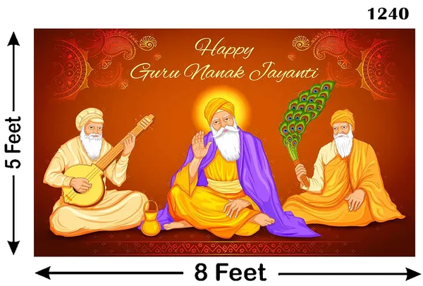 Multicolour_Polyester_Happy_Guru_Nanak_Jayanti_Backdrop_Cloth_For_Festival_/_Pooja_|_5*8