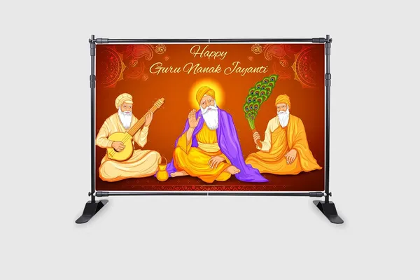 Multicolour_Polyester_Happy_Guru_Nanak_Jayanti_Backdrop_Cloth_For_Festival_/_Pooja_|_5*8