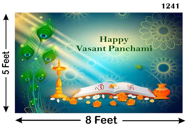Multicolour_Polyester_Happy_Vasant_Panchmi_Backdrop_Cloth_For_Festival_/_Pooja_|_5*8